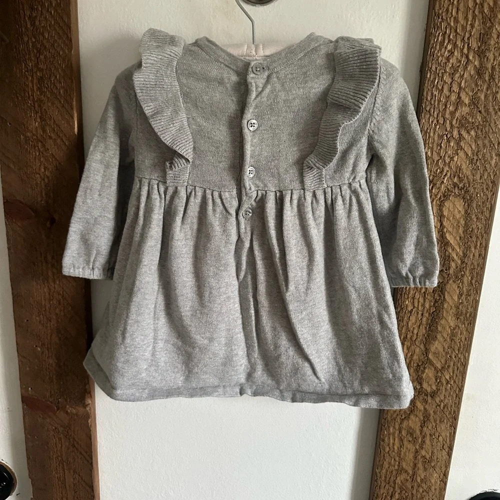 Baby Girl Embroidered Floral Knit Sweater Dress 6 Months Carter’s